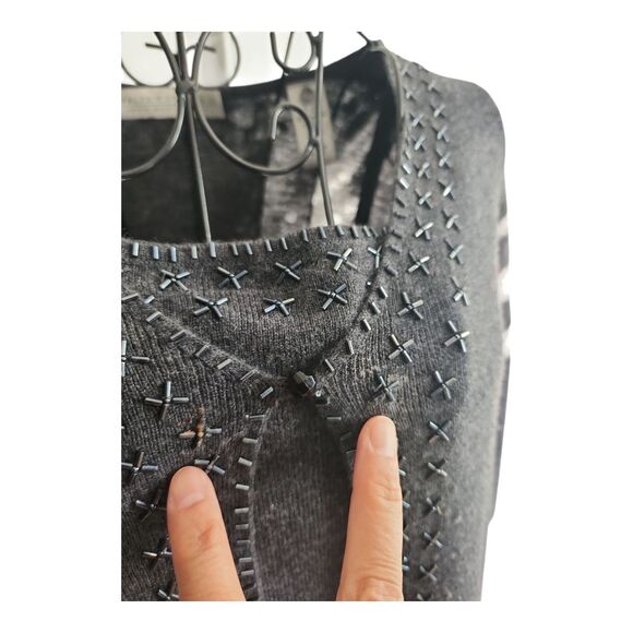 Valerie Stevens 2-pcs Set Tank Cardigan 2X 100% Merino Wool grandmacore formal - Picture 12 of 13